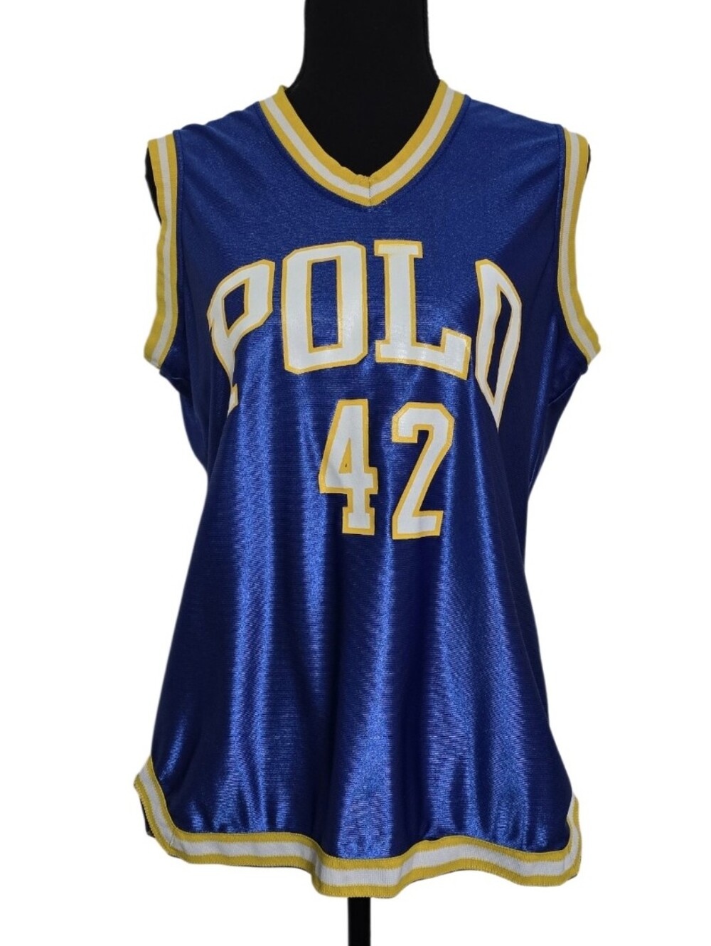 #X18 Polo by Champion  Blue and Yellow Sleeveless Jersey Top
